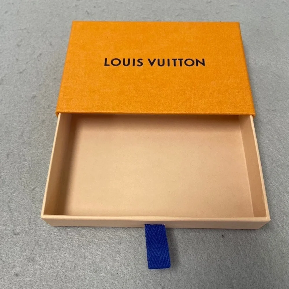 Louis Vuitton Jewelry Box and Dust Bag Orange Cream Drawer Style 5.5x3.5x1